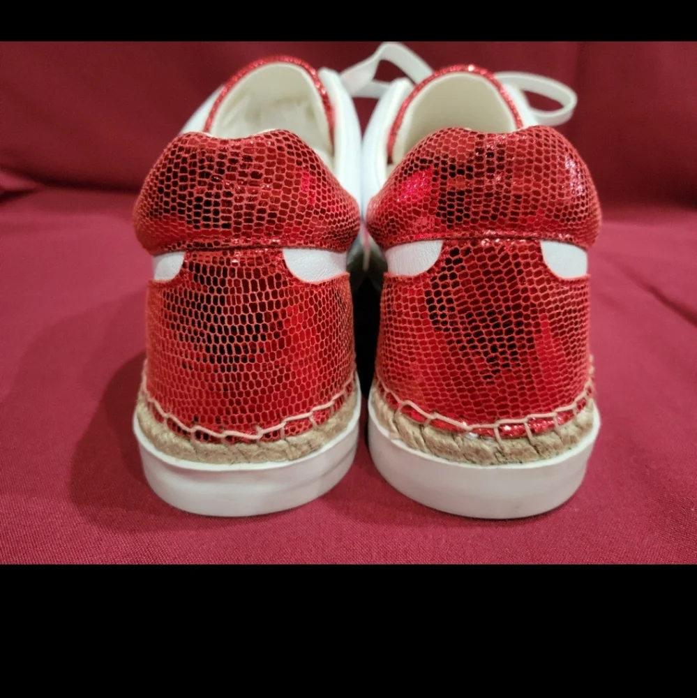 Canal st martin Lancry espadrille sneakers roma Rouge white red 41